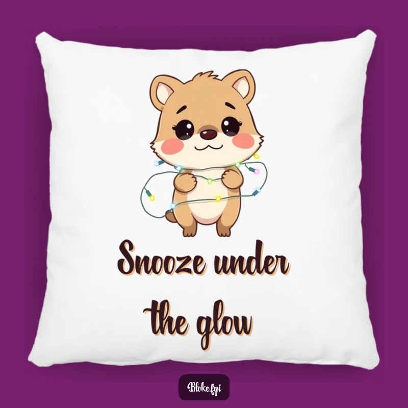 Funny Bloke Animal Fairy Lights Pillow - Comfy & Hilarious Decor Gift