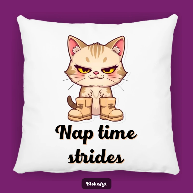 Funny Cat Boots Pillow: Comfort Meets Comedy! A Comfy Funny Gift.