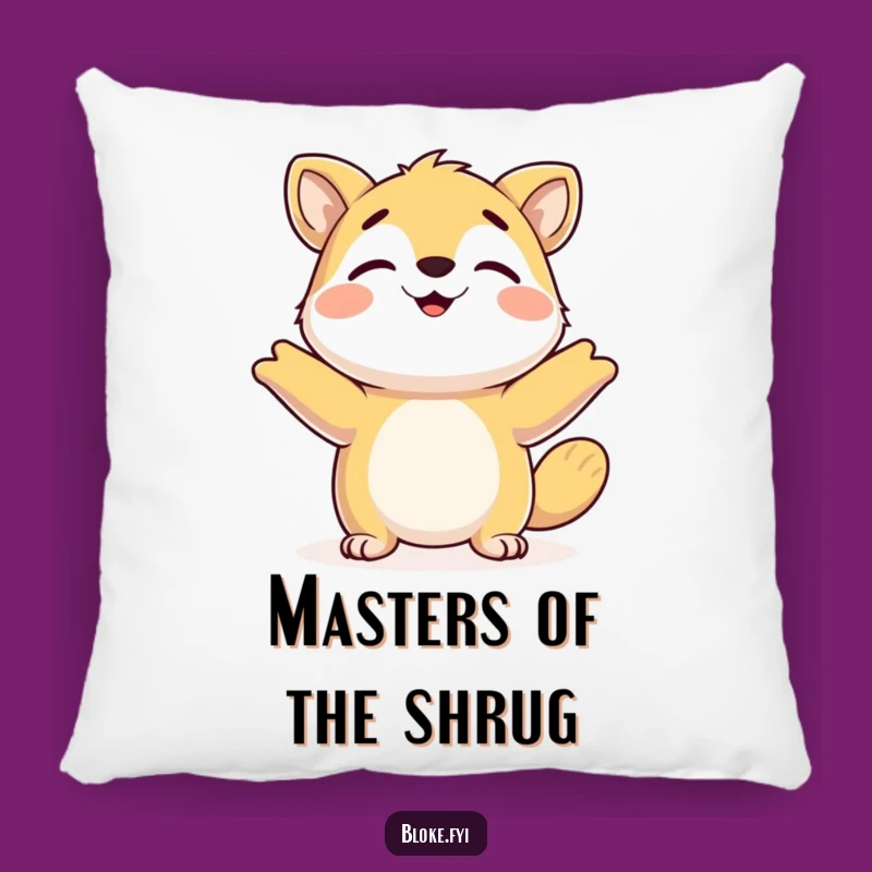 Funny Happy Shrugging Animal Pillow: Cozy Comfort for Your Relaxed Space