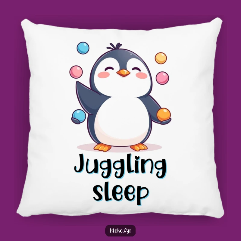 Funny Penguin Juggling Pillow: Cozy & Happy, Pudgy Fun, Accent Gift!