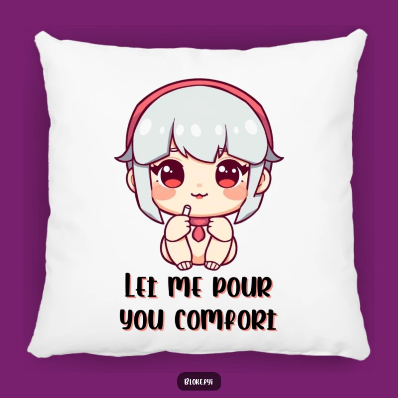 Funny Pillow: Cozy Amiable Character Offers Pint - Hilarious Home Accent