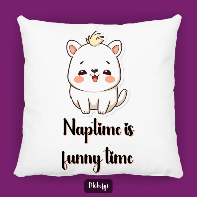 Funny Pillow: Laughing Animal with Rough Charm - Hilarious Comfort Accent