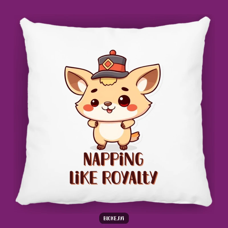 Funny Proud Animal Hat Tip Pillow - Cozy Confidence