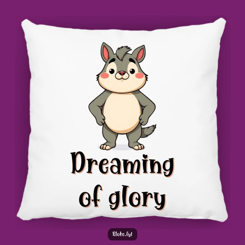 Funny Proud Bloke Animal Pillow - Comfy Confidence Decor Gift