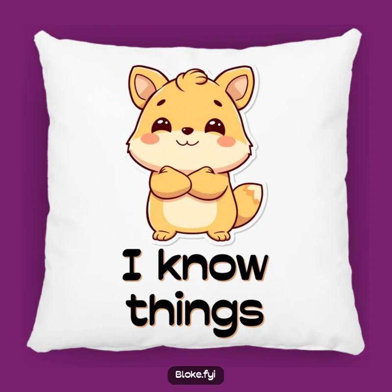 Funny Confident Animal Pillow - Comfy Funny Gift for Couch Lounging