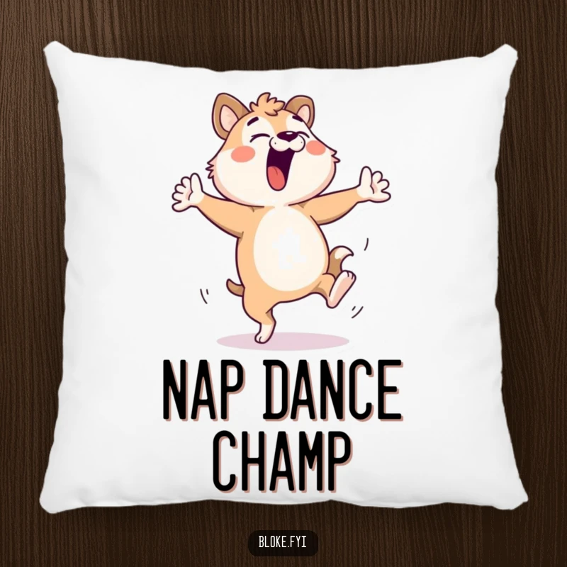 Funny Bloke Animal Pillow: Soft cushion decorated with a character doing a ridiculously funny, high-energy dance, bringing comfort and comedy.