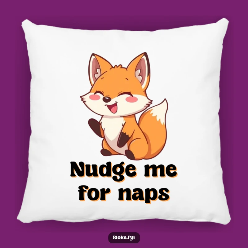 Funny Fox Pillow: Cozy Comfort, Playful Nudge, Hilarious Home Decor Gift