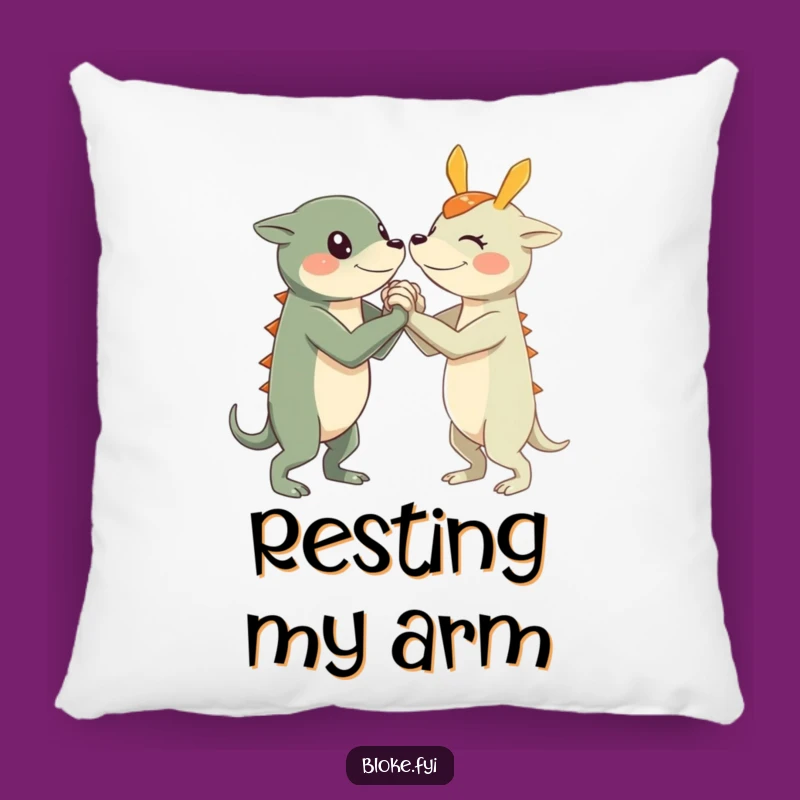 Funny Arm Wrestle Creature Pillow: Cozy Comfort with a Competitive Edge