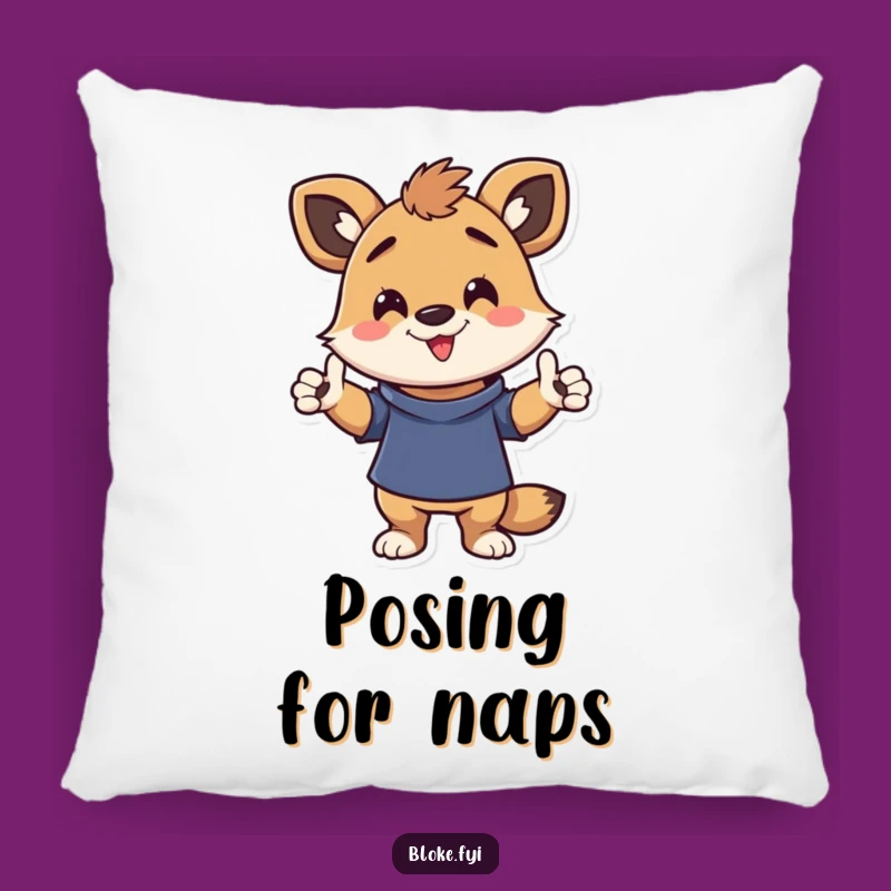 Soft Funny Animal Character Pose Pillow - Comfy Humor, Thoughtful Funny Gift