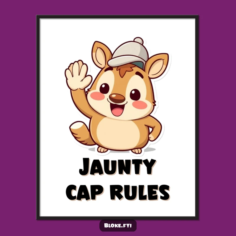 Funny Bloke Animal Salute Digital Art - Instant Jaunty Decor for Your Walls