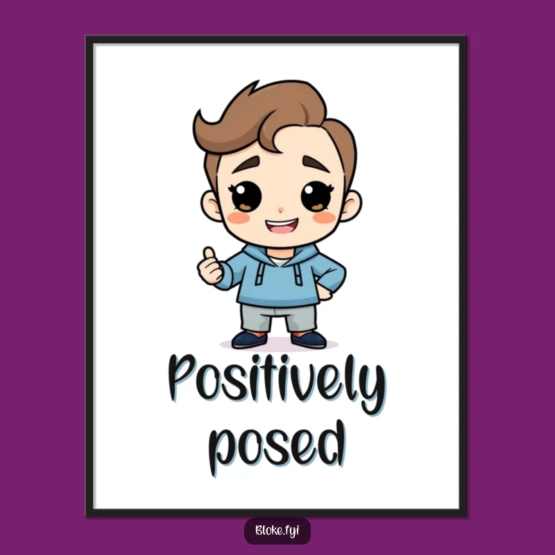 Funny Confident Guy Digital Art - Cheeky Pose Wall Decor