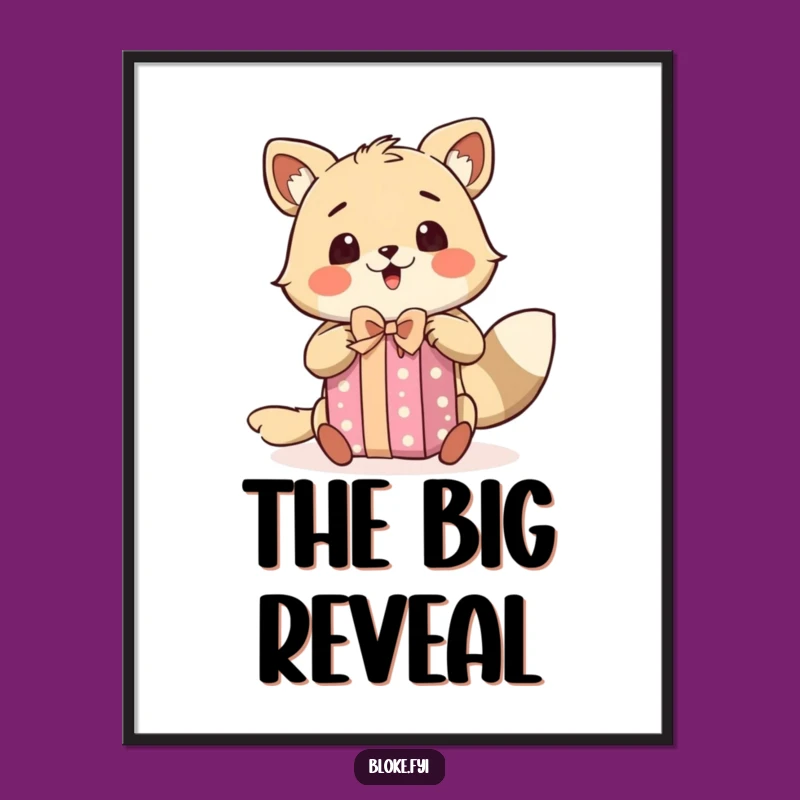 Funny Excited Animal Digital Art - Instant Surprise Decor