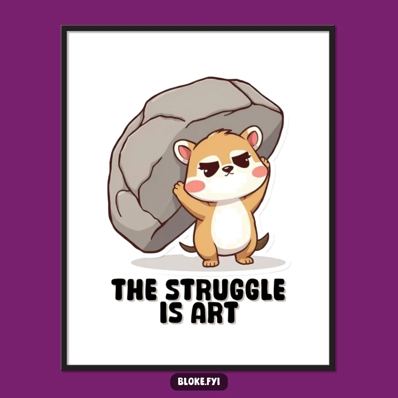 Funny Lifting Animal Digital Print - Instant Funny Gift for Gym Walls