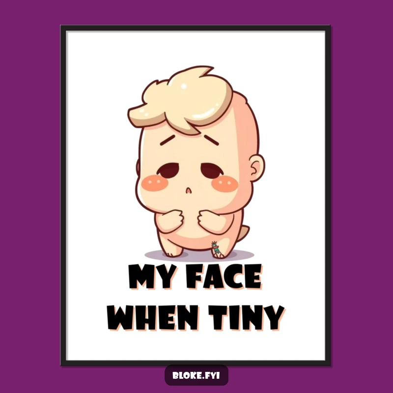 Funny Surprised Bloke Digital Art, Shocking Print for Home Decor