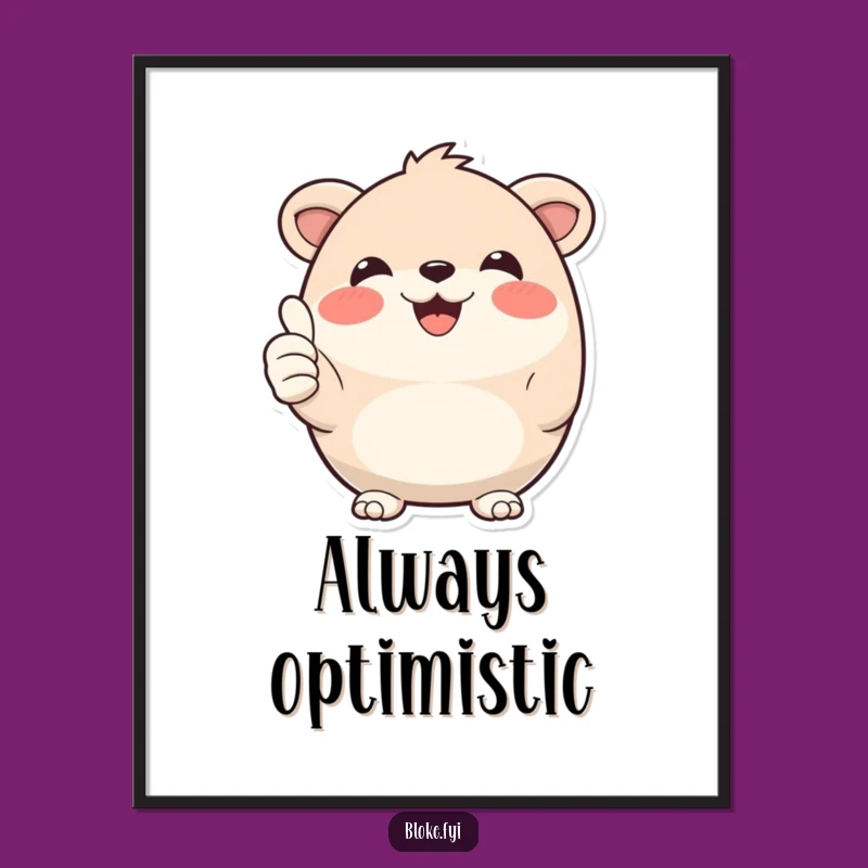 Funny Thumbs Up Animal Digital Art: Instant Cheer for Your Space