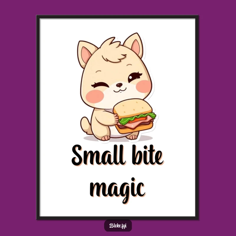 Funny Winking Sandwich Bloke Animal Digital Art - Instant Gourmet Decor