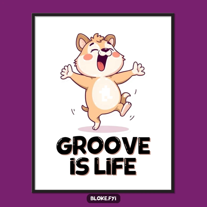 Funny Bloke Animal Dancing Digital Art - Instant Hilarious Decor for Your Walls