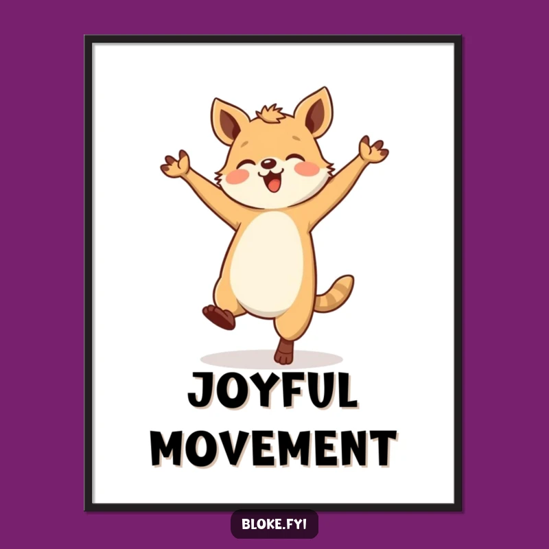 Funny Sturdy Animal Dance Digital Print - Instant Hilarious Wall Art!