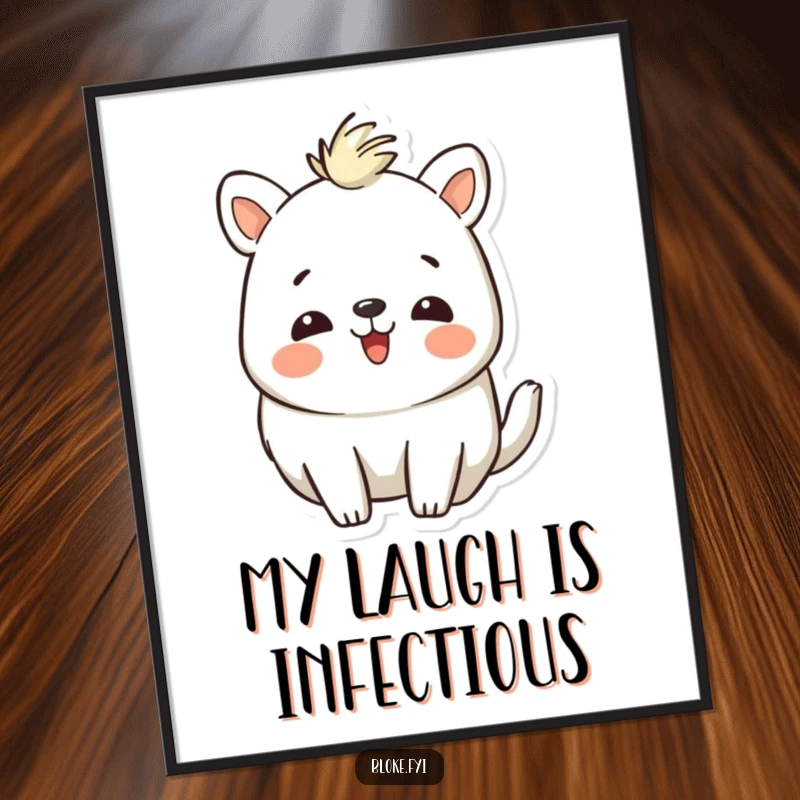 Funny Digital Art: A charismatically rough animal drawing shares infectious laughter, bringing instant cheer and humorous vibes to any room.