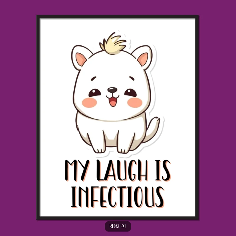 Funny Digital Art: Laughing Animal with Rough Charm - Instant Humorous Decor
