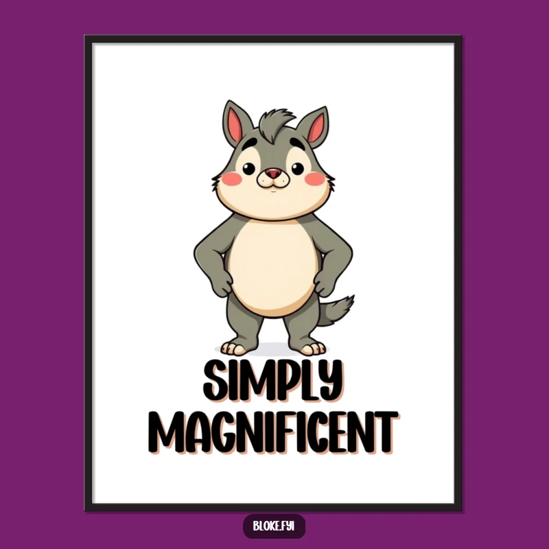 Funny Proud Animal Digital Art - Instant Confidence Wall Decor
