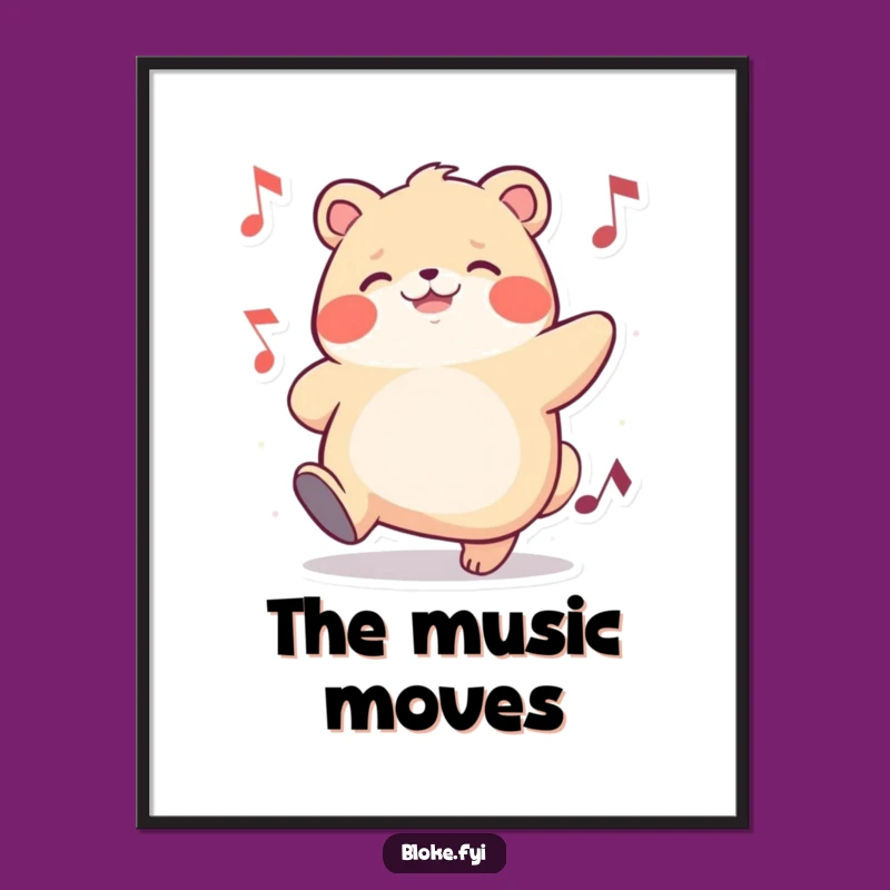 Funny Chubby Animal Tapping Foot Digital Art - Instant Joyful Decor