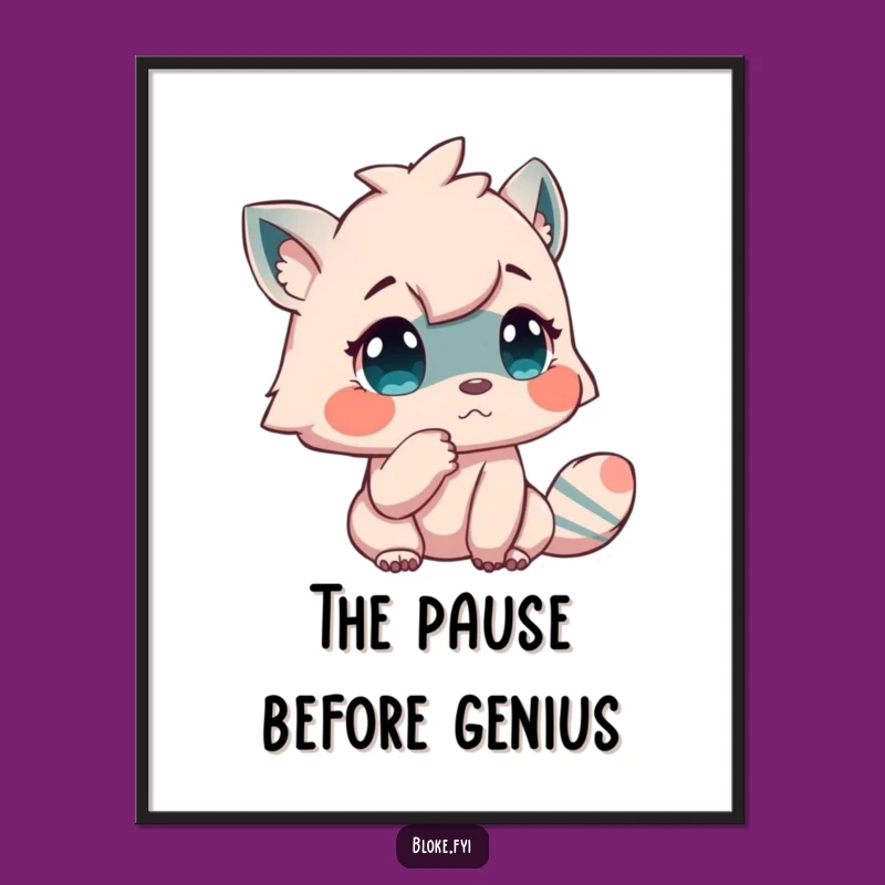 Funny Contemplation Digital Art - Printable for Thinkers, Unique Funny Gift