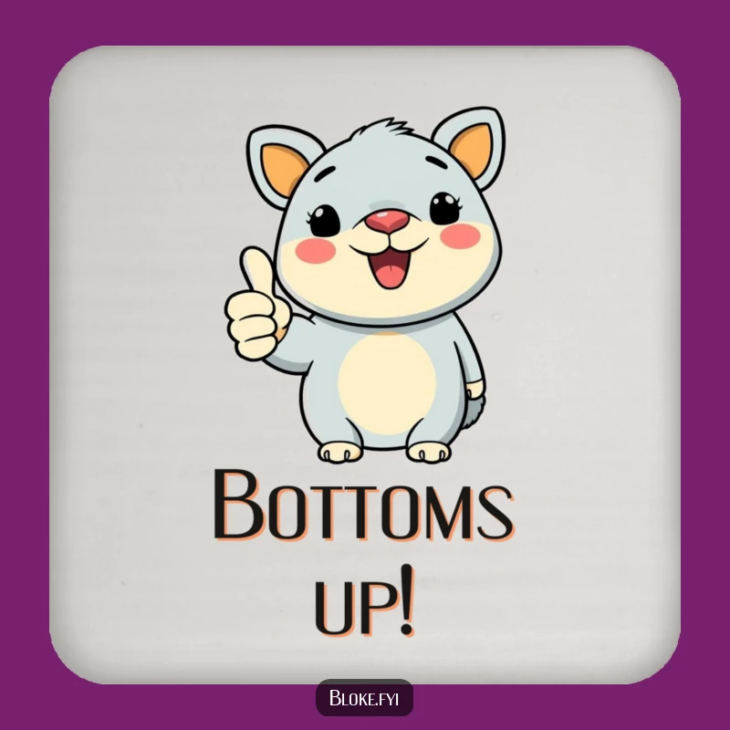 Funny Bold Animal Thumbs-Up Coaster: Protect Surfaces with Approval