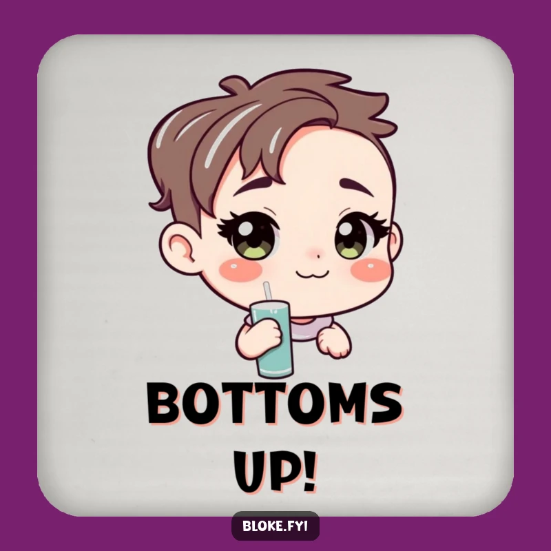 Funny Amiable Character Pint Coaster - Unpretentious Friendly Table Decor