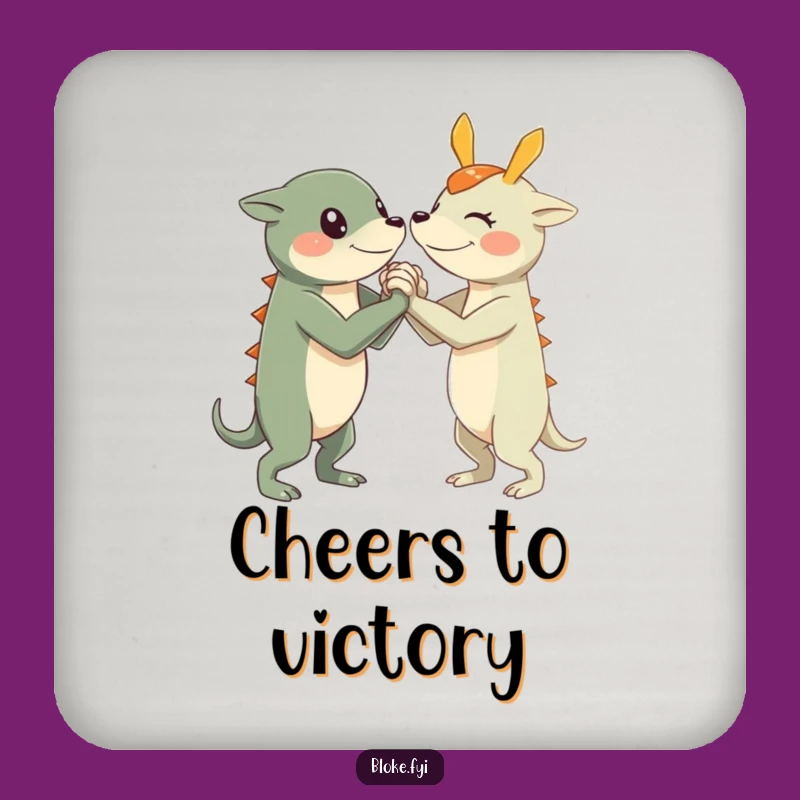 Funny Arm Wrestle Creature Coaster: Protect Surfaces with a Friendly Grip