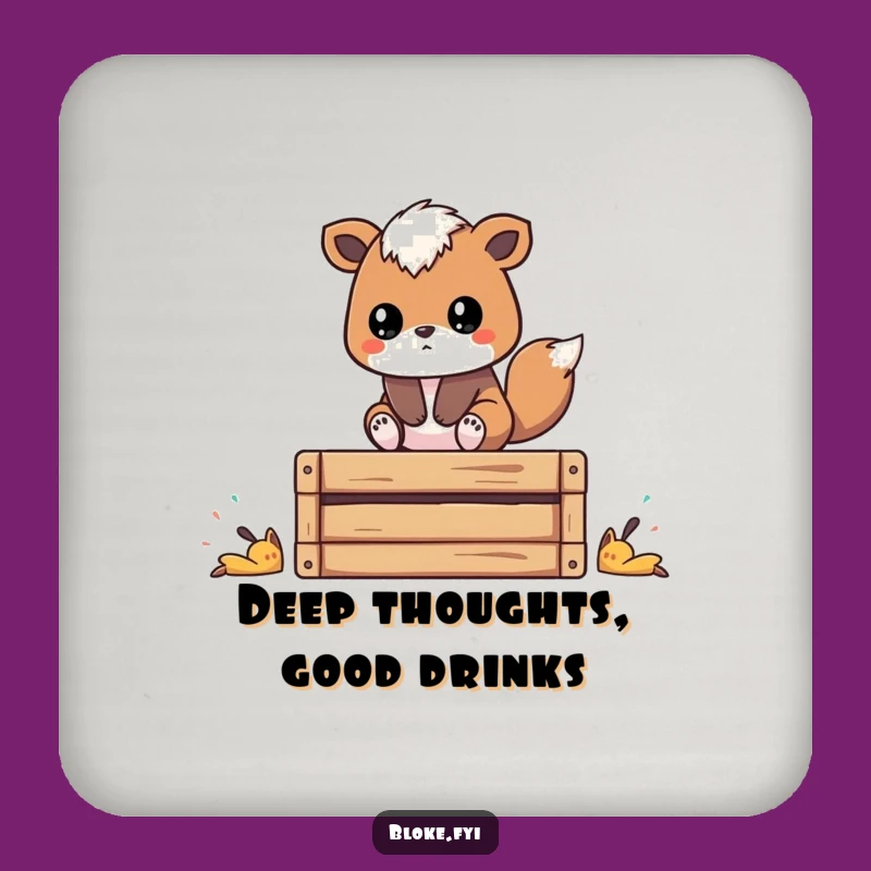 Funny Thoughtful Animal Coaster - Protect Surfaces with Humor, Perfect Funny Gift