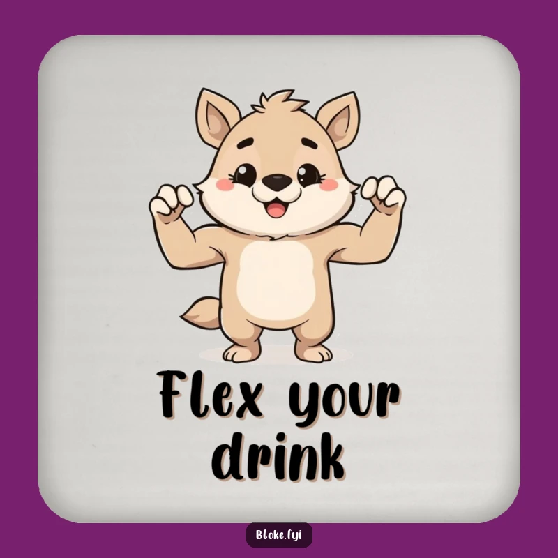 Funny Muscle Flex Animal Coasters: Protect Surfaces with Strength