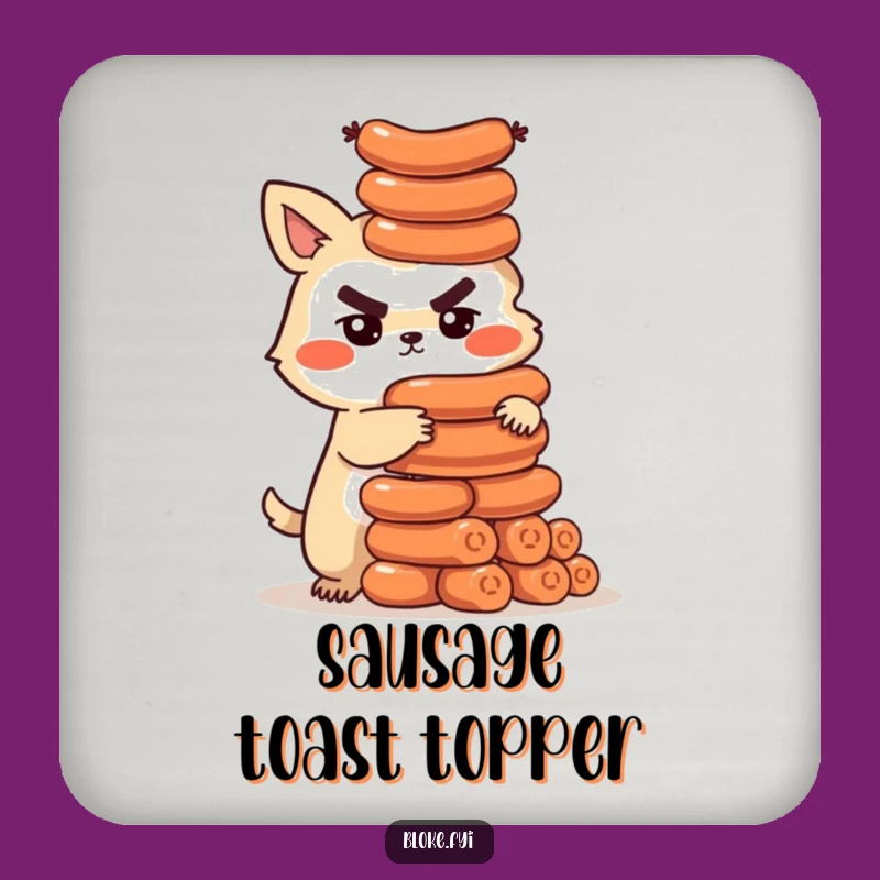 Funny Bloke Animal Sausage Coaster - Protect Surfaces with Flavor