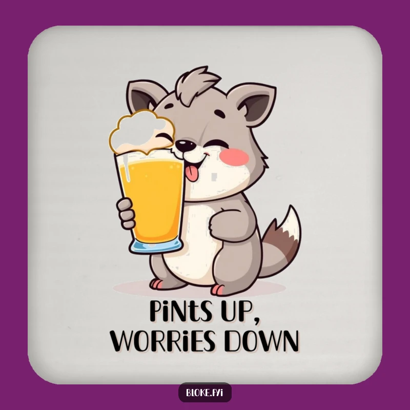 Funny Cheeky Animal Pint Glass Coaster: Protect Surfaces with a Smile