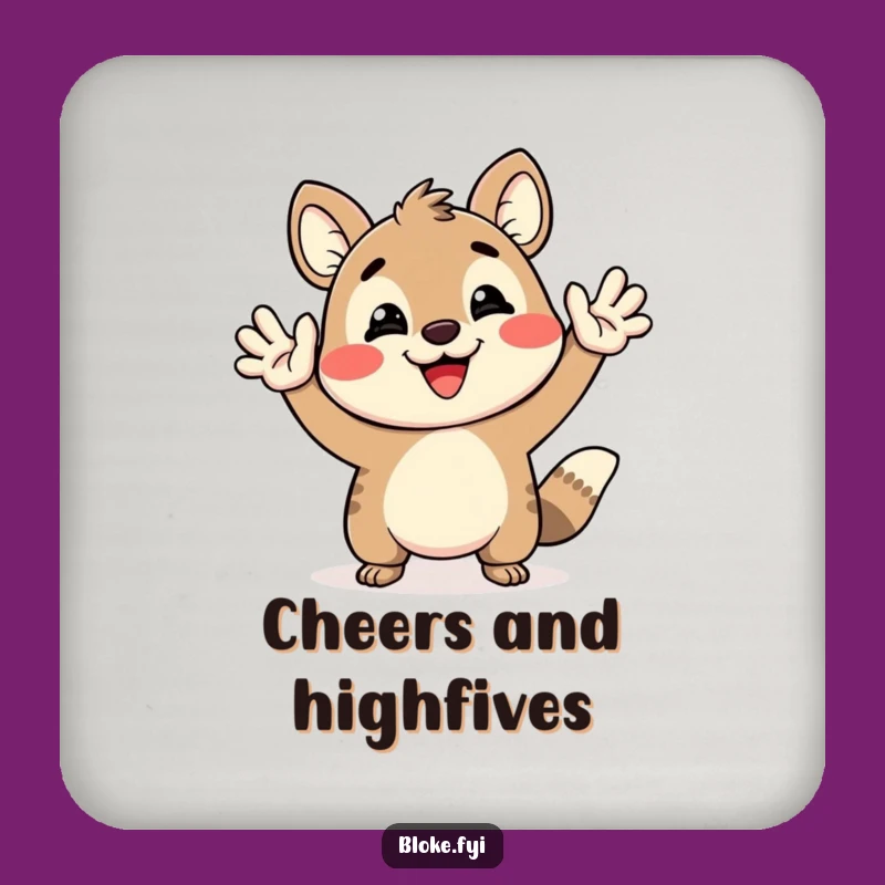 Funny High-Five Coasters - Set of Funny Gifts for Cheerful Tables