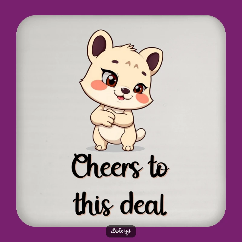 Funny Mischievous Handshake Coaster - Playful Protection, Perfect Funny Gift