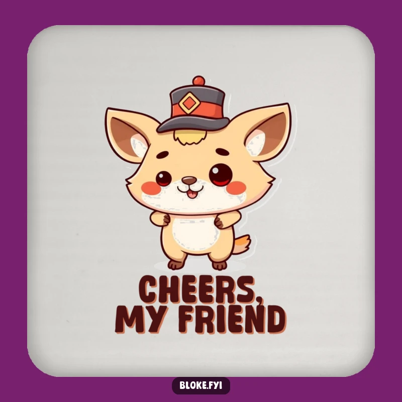 Funny Proud Animal Hat Tip Coasters - Protect Surfaces