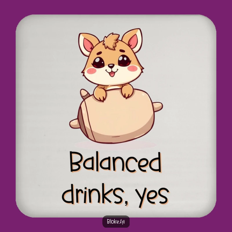 Funny Wobbly Balance Animal Coaster: Sip with Determined Style