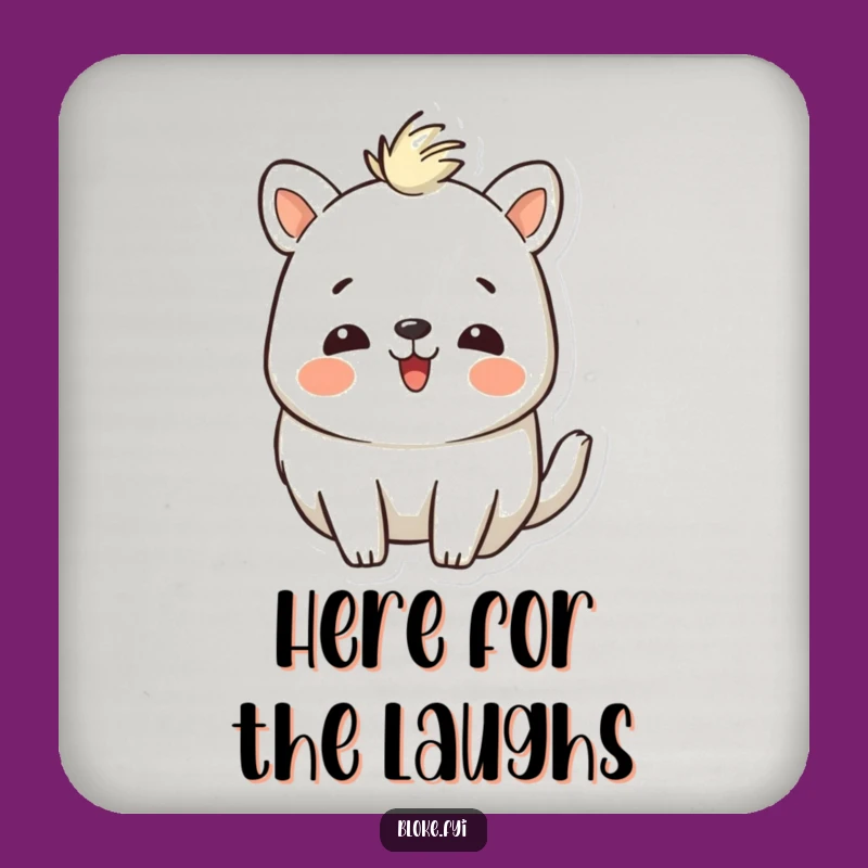 Funny Drink Coaster: Laughing Animal with Rough Charm - Humorous Table Protector