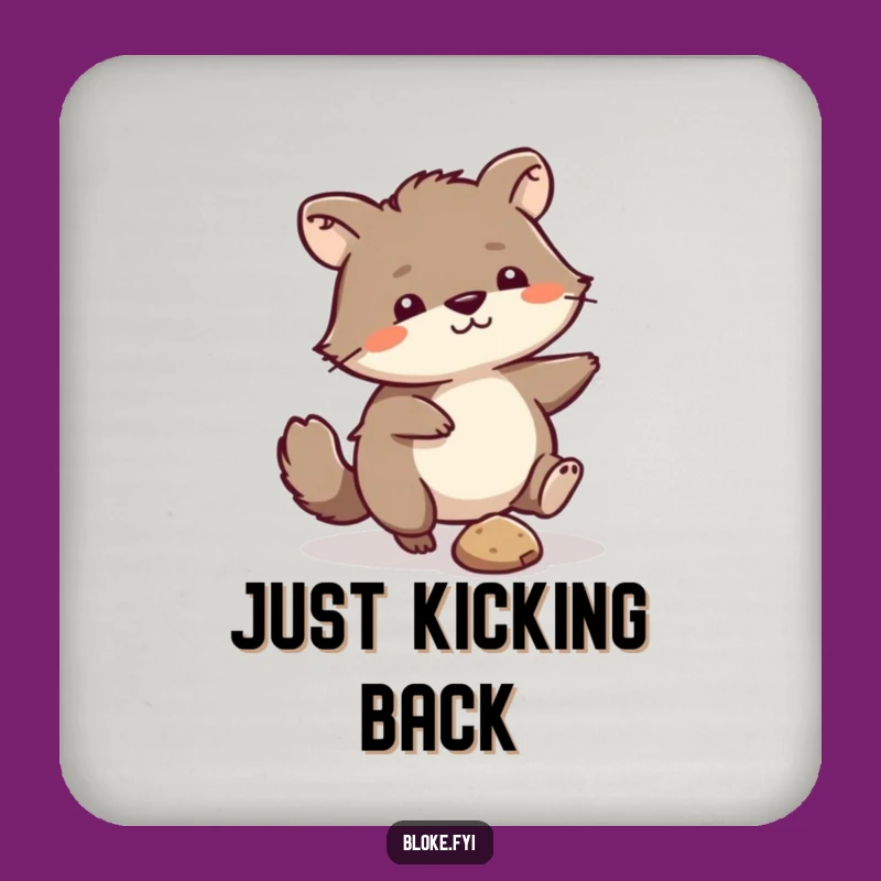 Funny Scruffy Animal Pebble Kicker Coaster: Protect Surfaces with Sass