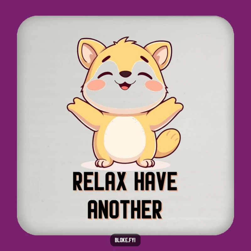 Funny Happy Shrugging Animal Coaster: Protect Surfaces with Chill