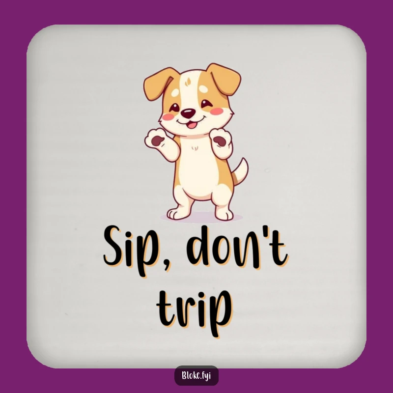Funny Dog Coasters: Protect Surfaces with Dancing Paws, Humorous Table Accessory Gift
