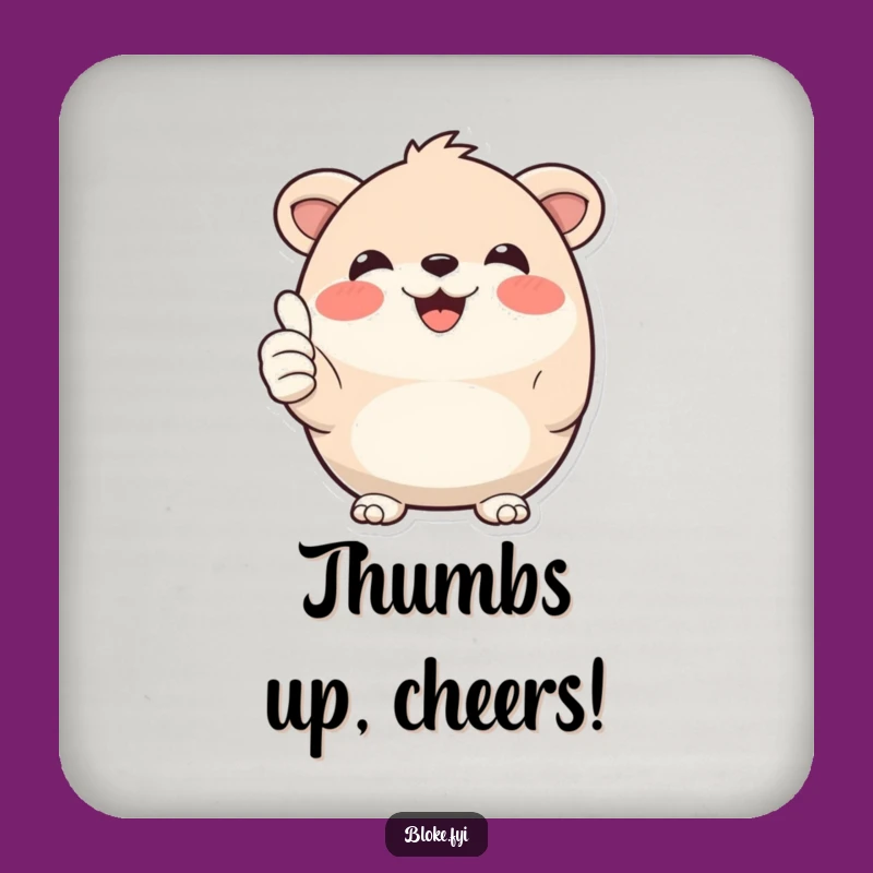 Funny Thumbs Up Animal Coaster: Protect Surfaces with Cheer