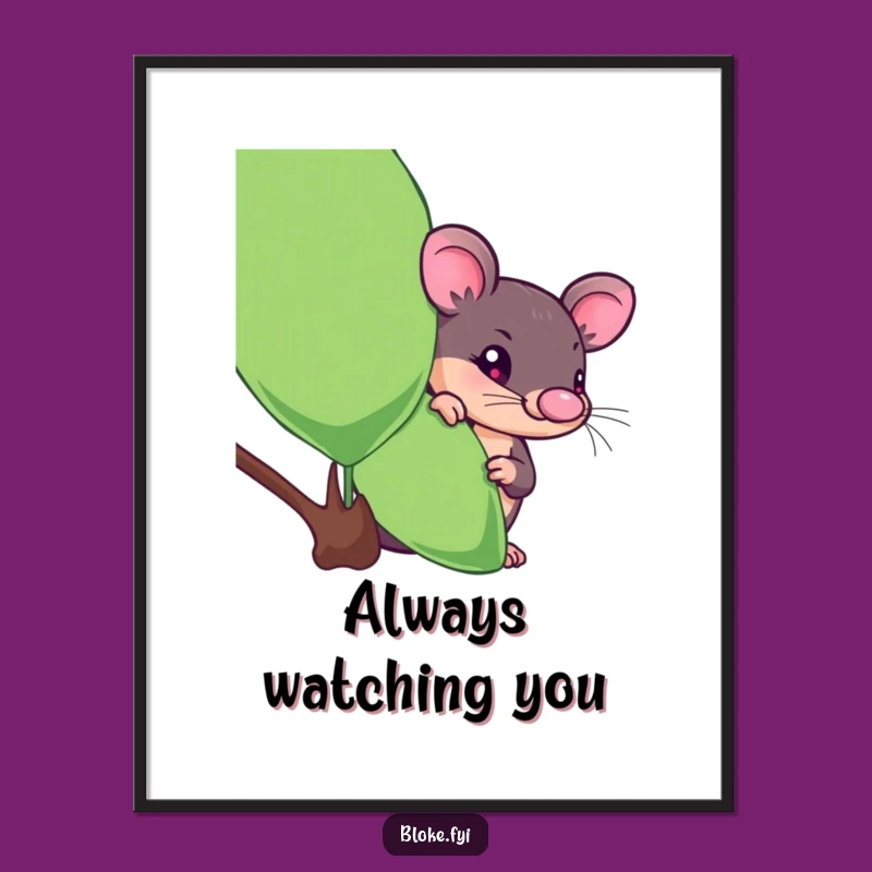 Funny Platypus Poster, Curious Peeker Art, Hilarious Wall Decor for Wildlife Enthusiasts
