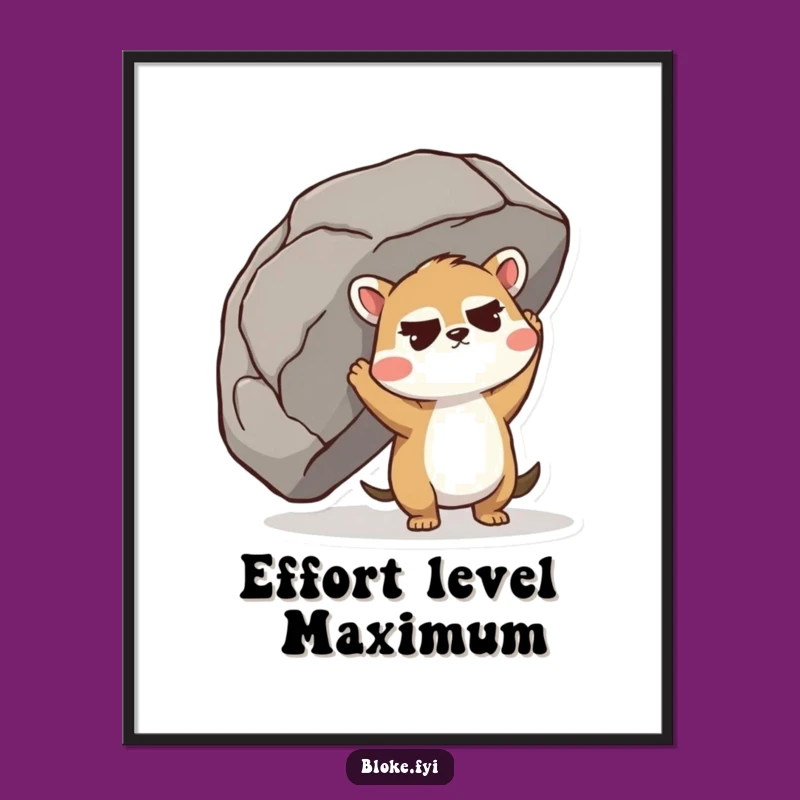 Funny Lifting Animal Poster - Inspiring Funny Gift for Home Gyms