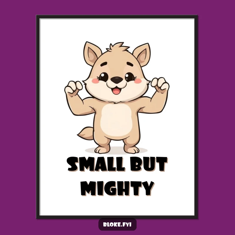 Funny Mighty Muscle Flex Animal Poster: Decorate with Strength