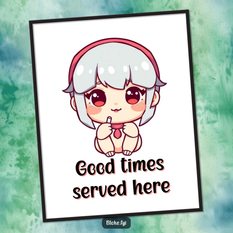 Funny Poster: A cheerful character with an inviting demeanor offers a pint, creating a humorous and welcoming atmosphere.