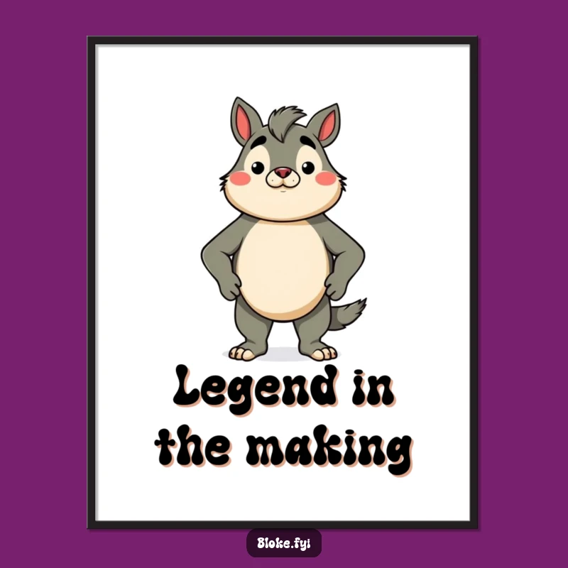 Funny Proud Animal Poster - Bold Bloke Character Wall Art Gift