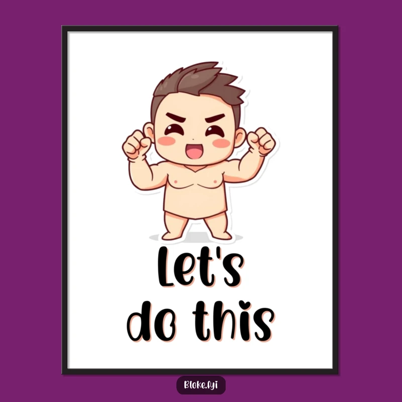 Funny Strong Character Fist Poster: Motivational Art for Your Space