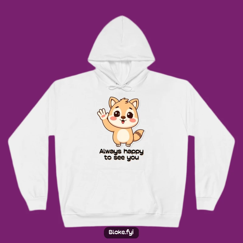 Cozy Funny Waving Animal Hoodie: Enthusiastic Comfort, Perfect Humorous Gift for Warm Hugs